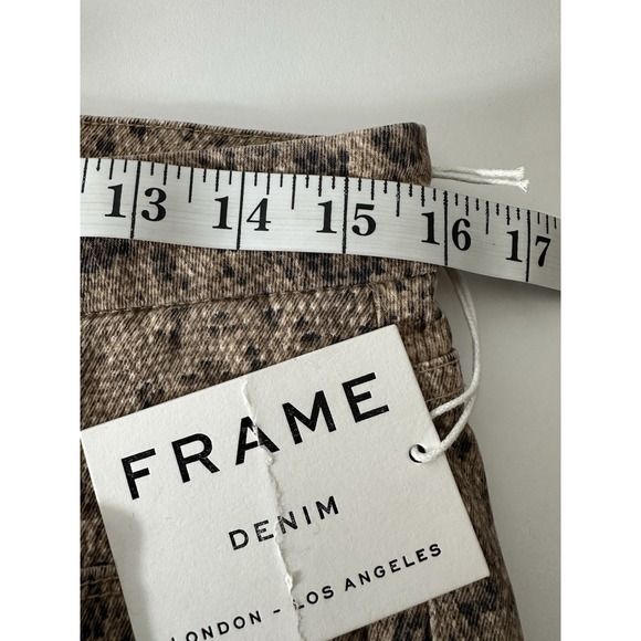 New FRAME Jeans Women's Size 29  Le Crop Mini Boot  Snake Animal Print Stretch - Picture 10 of 11